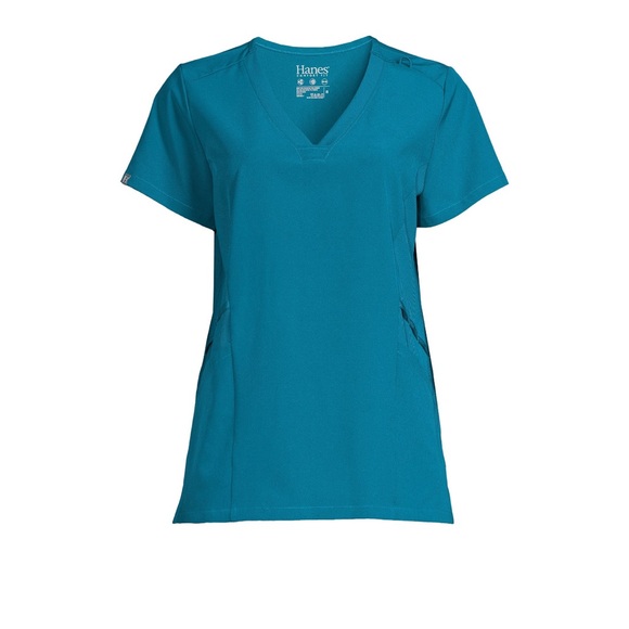 Hanes ComfortFit Stretch Women’s scrubs set XS Teal - Picture 4 of 10